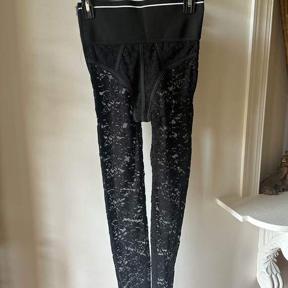 High Waist Skinny Sexy Leggings Lace Trousers Side Zip. Ladies Size S - Picture 6 of 8